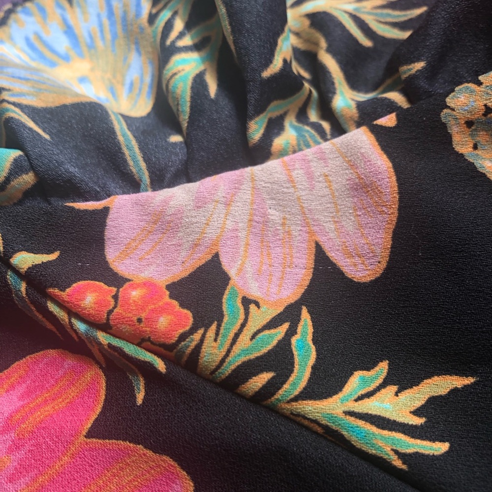 Kate spade floral blossom cold shoulder top blouse ruffle - Picture 16 of 16